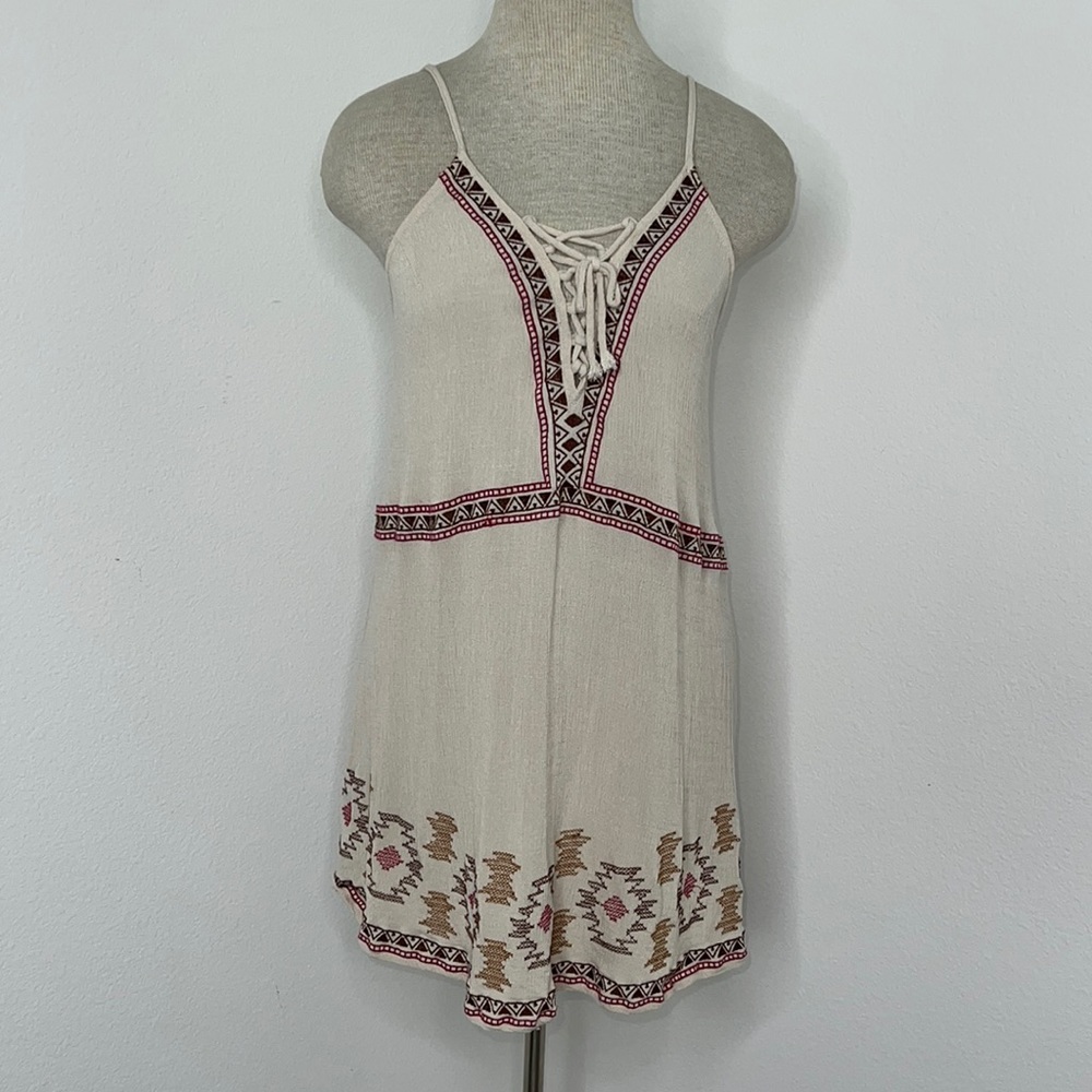 🔹 Lush Southwest Print Gauze Dress